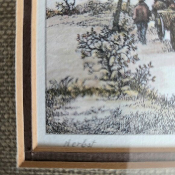 Art print ''Herbst'' signed by Ludwig Urack. 8 3/4'' x 8 3/4''. - Picture 4 of 5